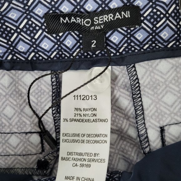Mario Serrani Sz 2 Bermuda Shorts Comfort Blue - Picture 3 of 7